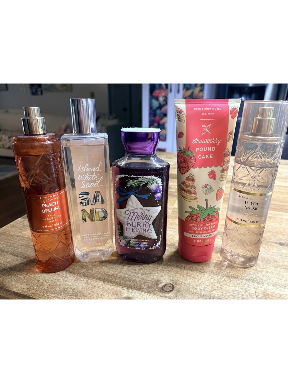 Bath & Body Works Mixed Lot Of 5 Shower Gel Lotion Spray Pictures